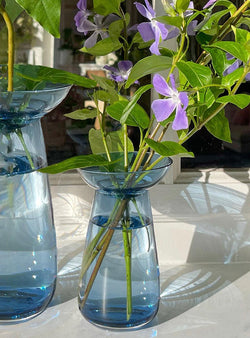 Duo de Vases Aqua culture - bleu